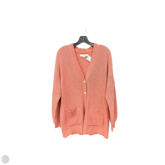 Sweater Cardigan By Loft In Pink, Size: Xl