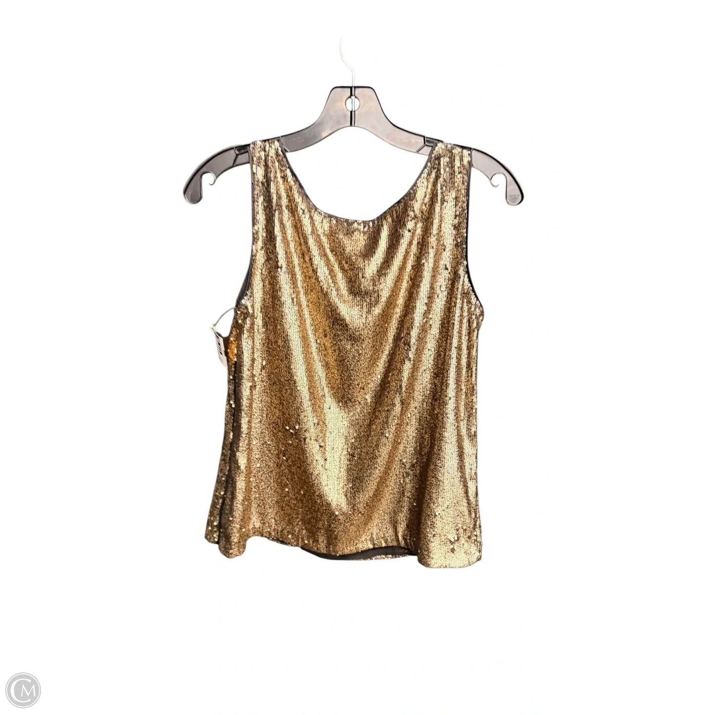 Top Sleeveless Designer By Lafayette 148 In Gold, Size: 2