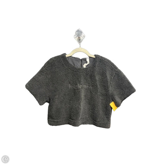 Athletic Top Short Sleeve By Lululemon In Black, Size: 10