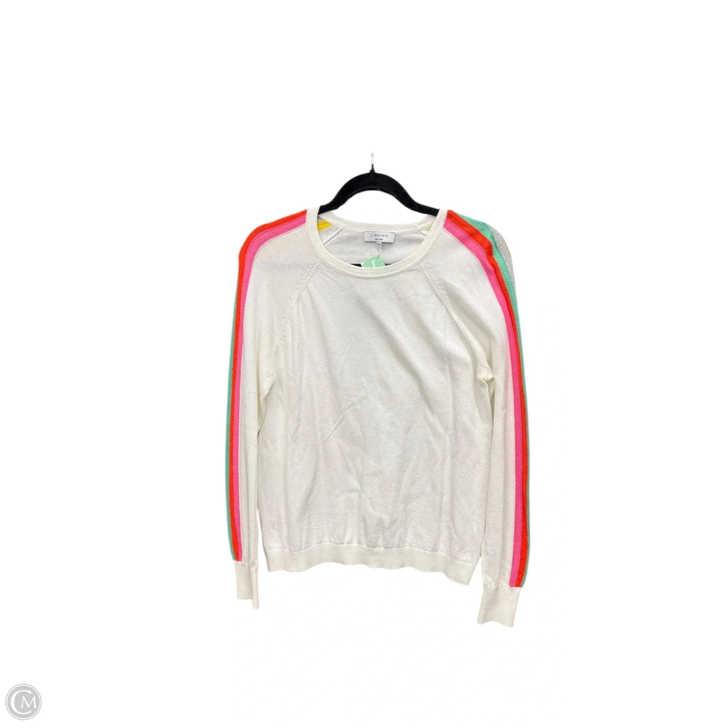 Top Long Sleeve By Clothes Mentor In White, Size: M