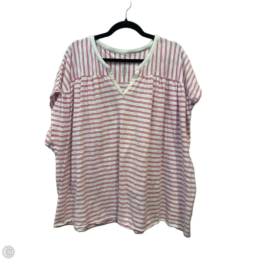 Top Long Sleeve By St Johns Bay In Striped Pattern, Size: 3x