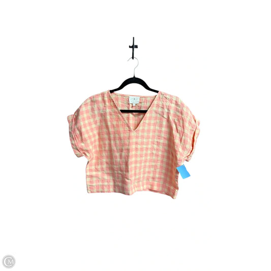 Blouse Short Sleeve By Lou And Grey In Pink, Size: S