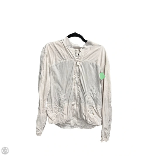 Athletic Jacket By Lululemon In White, Size: 8