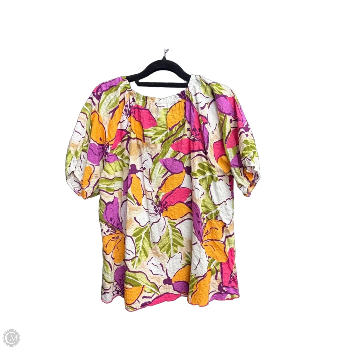 Top Short Sleeve By Clothes Mentor In Floral Print, Size: S