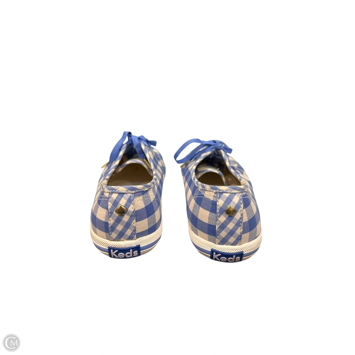 Shoes Designer By Kate Spade In Blue & White, Size: 7.5
