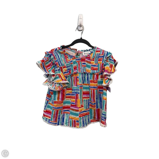 Blouse Short Sleeve By &merci In Multi-colored, Size: S