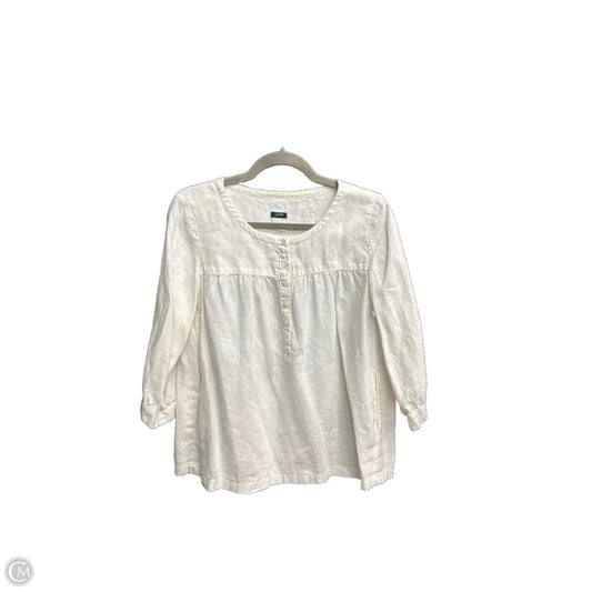Top 3/4 Sleeve By J. Crew In White, Size: M