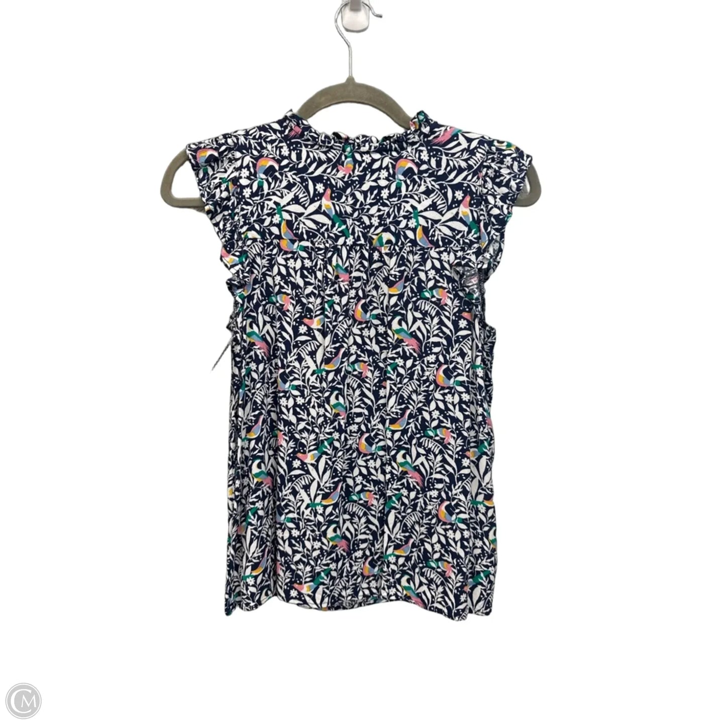 Top Sleeveless By Loft In Blue & White, Size: Xs