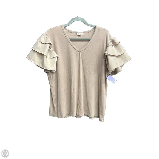 Top Sleeveless By Clothes Mentor In Tan, Size: Xl