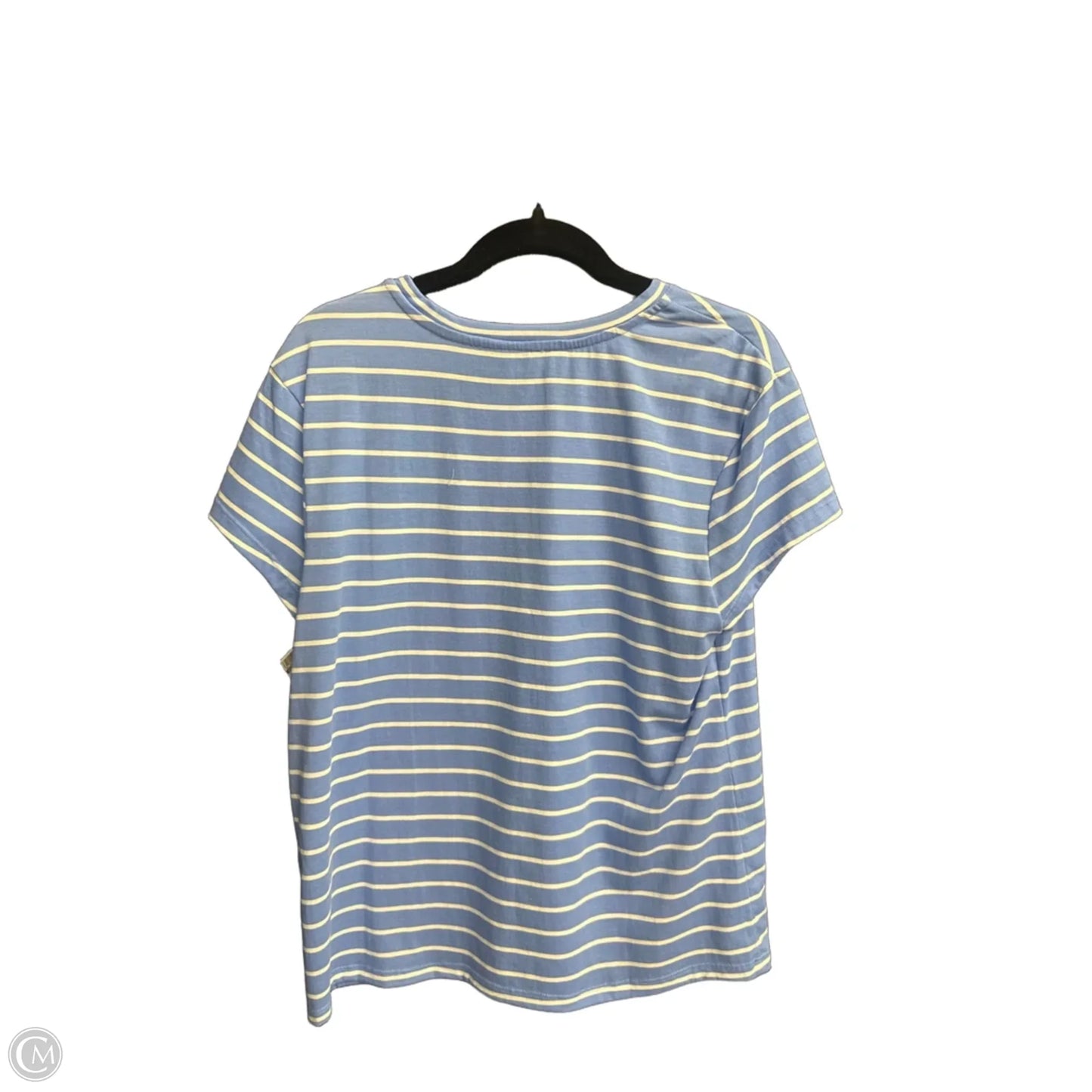 Top Short Sleeve By Emily Daniels In Striped Pattern, Size: M