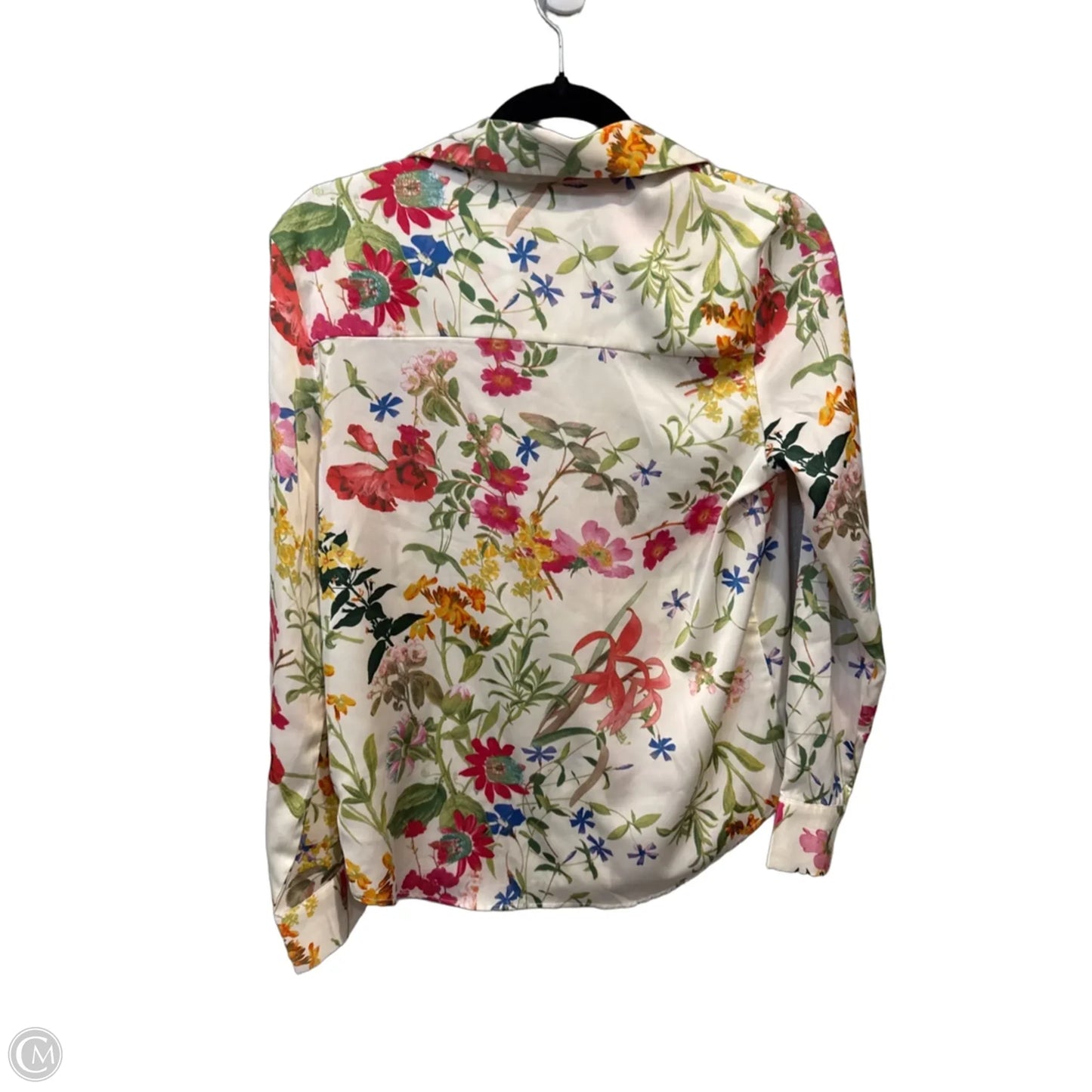 Blouse Long Sleeve By Maison Damelie In Floral Print, Size: Xs
