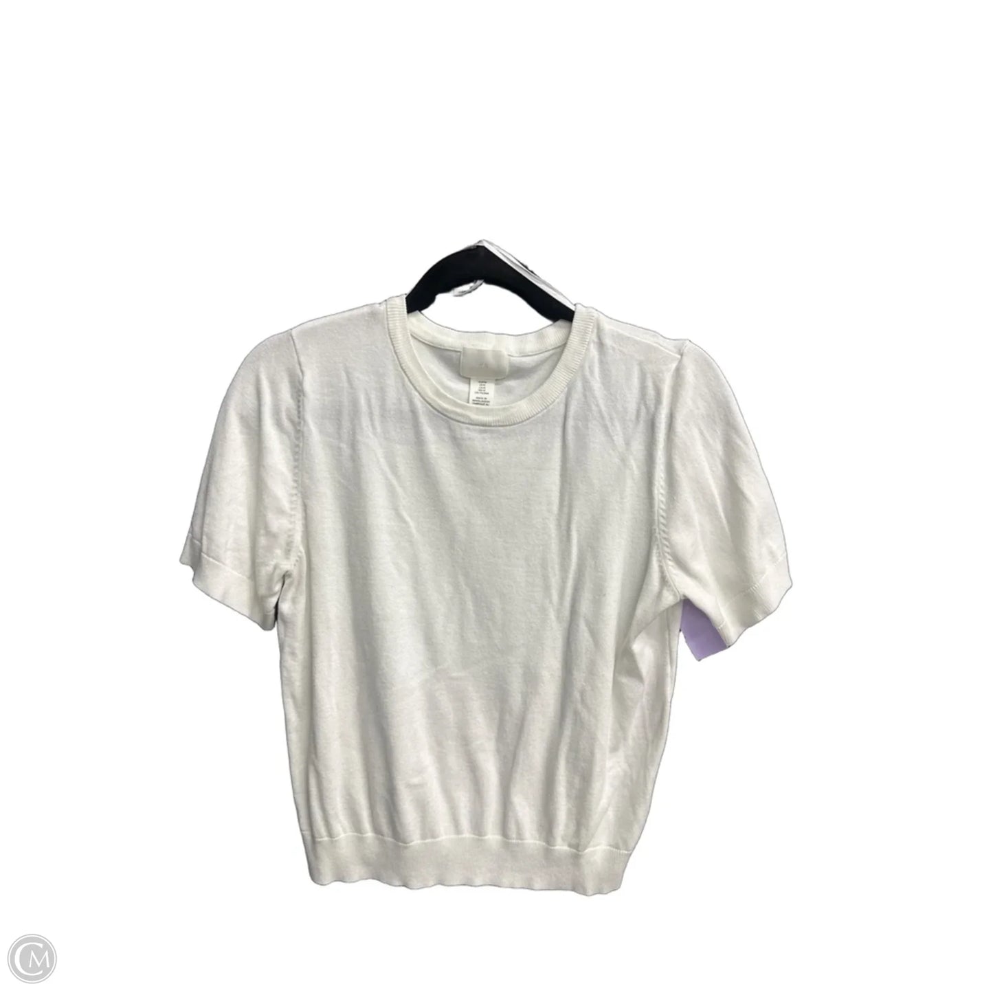 Top Short Sleeve By H&m In White, Size: M