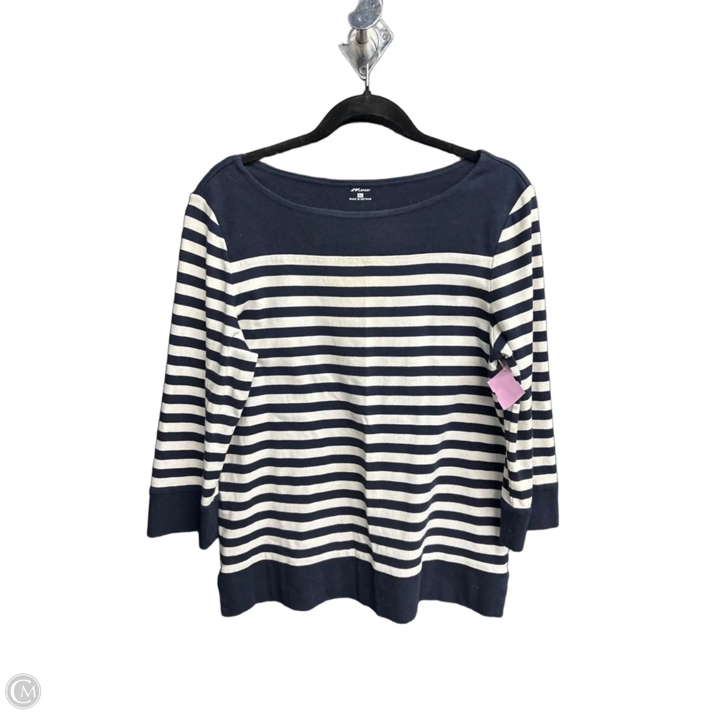 Top 3/4 Sleeve By Clothes Mentor In Striped Pattern, Size: Xl
