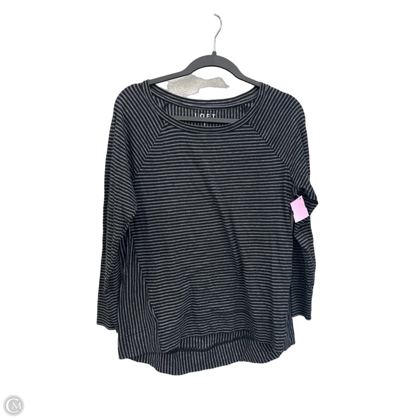 Top Long Sleeve By Loft In Striped Pattern, Size: S