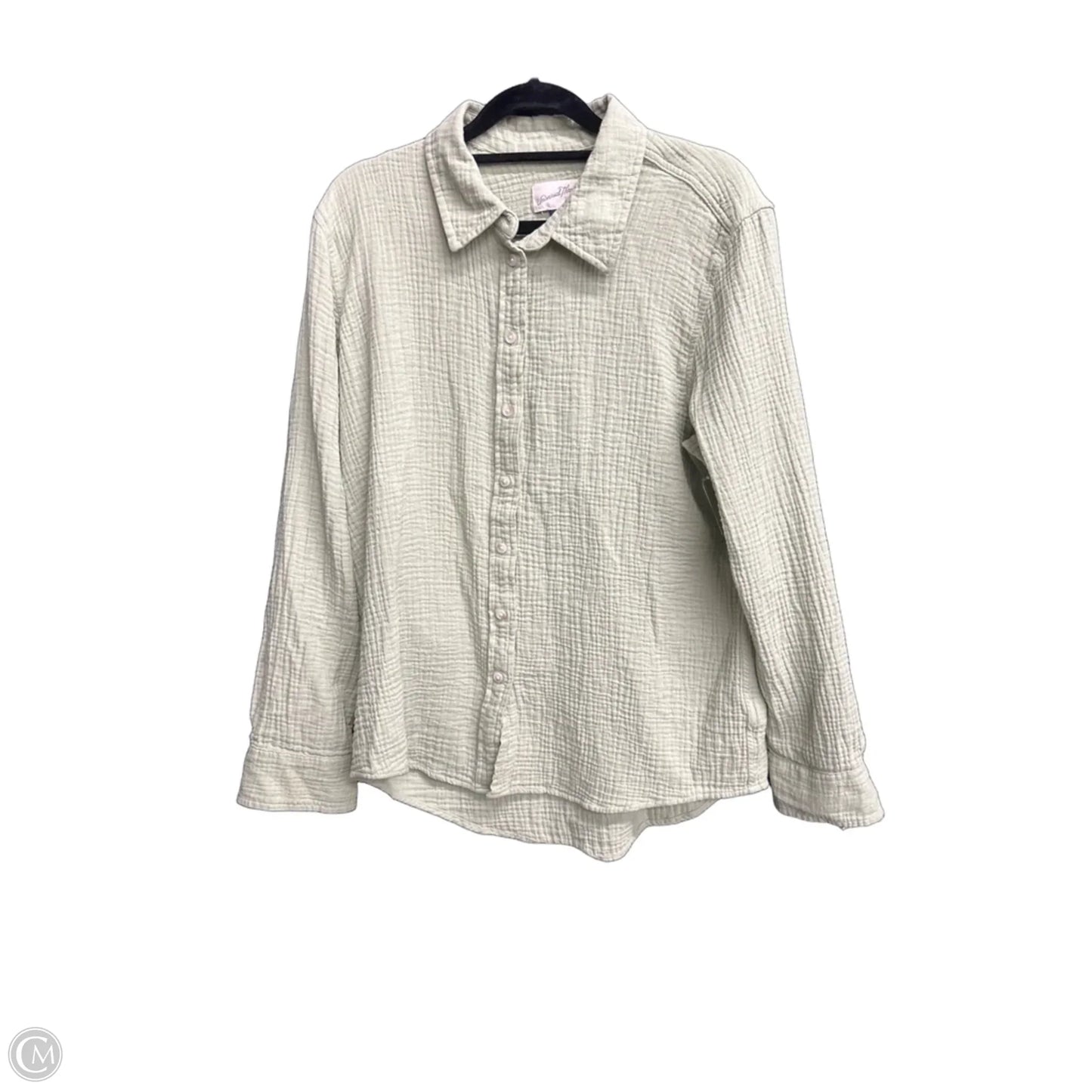 Top Long Sleeve By Universal Thread In Green, Size: M
