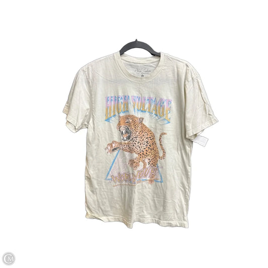 Top Short Sleeve By Clothes Mentor In White, Size: M