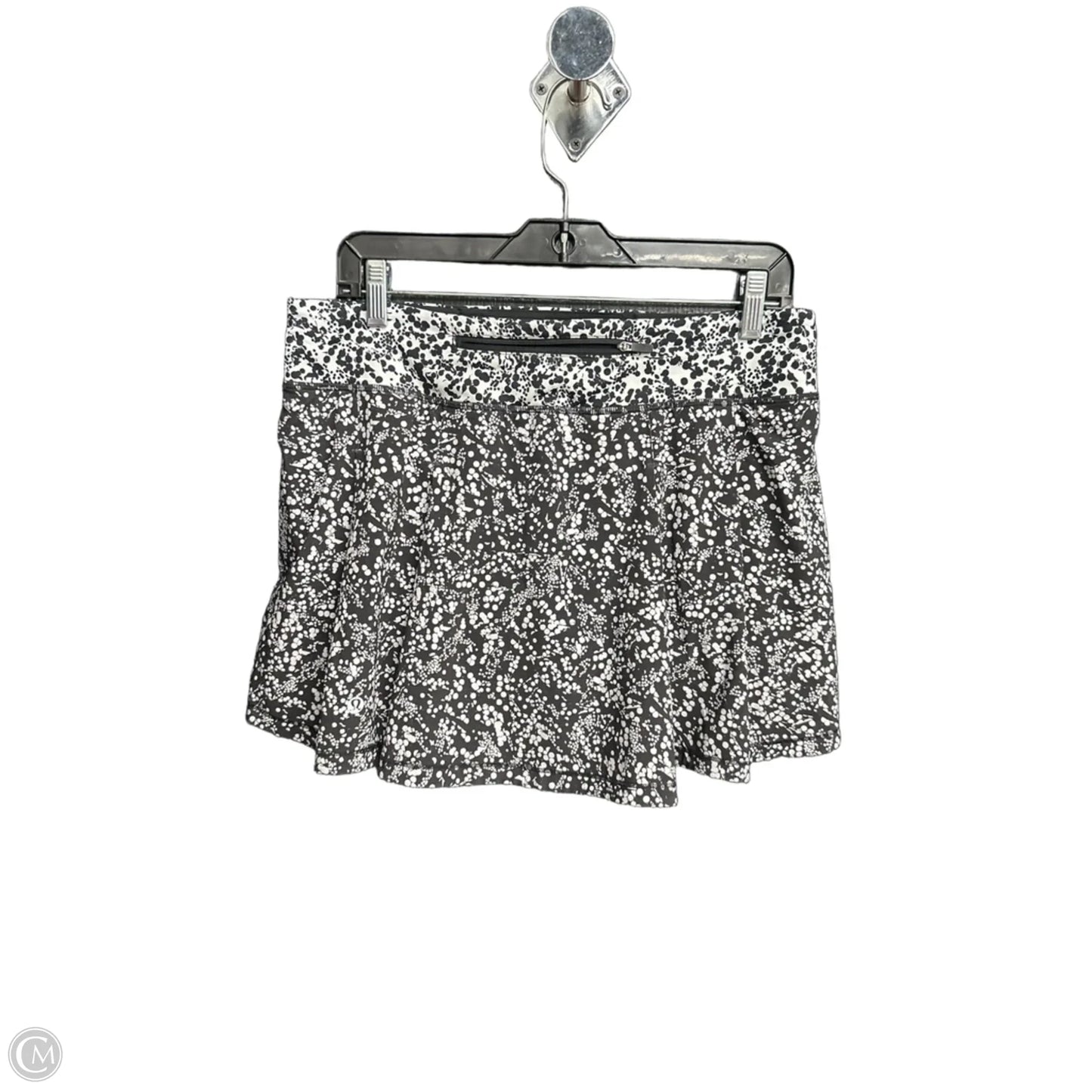 Athletic Skort By Lululemon In Black & White, Size: 8