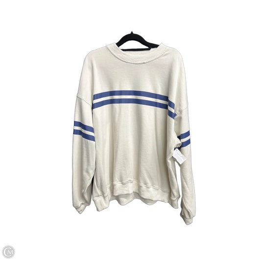 Sweatshirt Crewneck By As Revival In Blue & Cream, Size: S