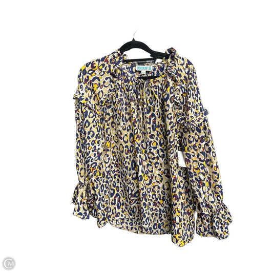 Blouse Long Sleeve By Clothes Mentor In Animal Print, Size: S