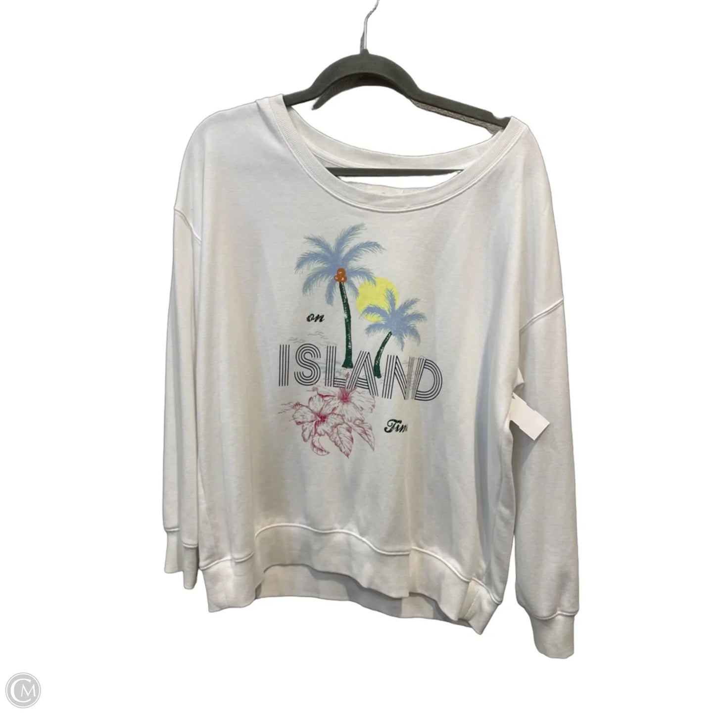 Sweatshirt Crewneck By Lou And Grey In White, Size: M