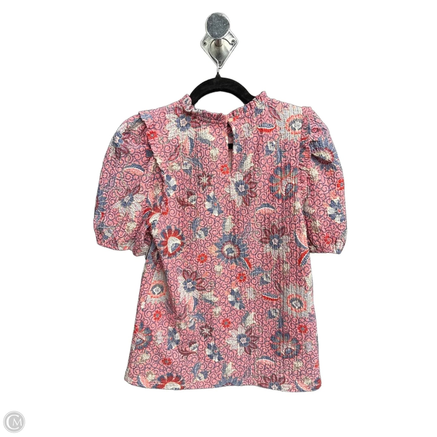 Blouse Short Sleeve By Loft In Blue & Pink, Size: S
