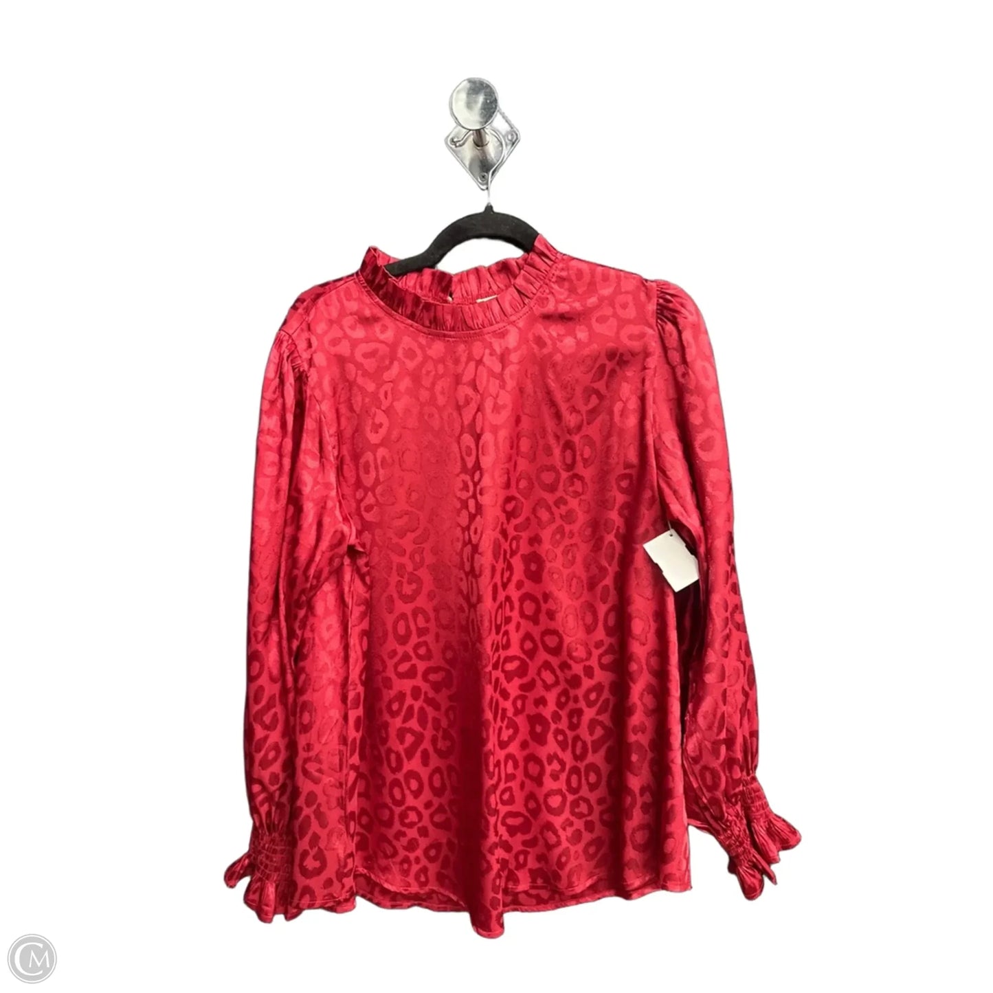 Blouse Long Sleeve By Jodifl In Red, Size: M