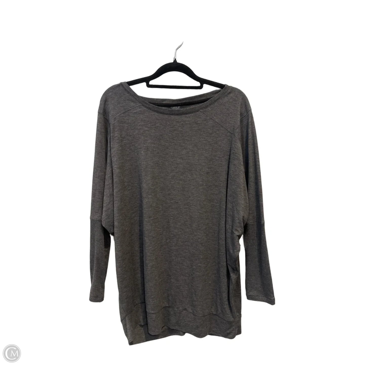 Athletic Top Long Sleeve Crewneck By Champion In Grey, Size: L