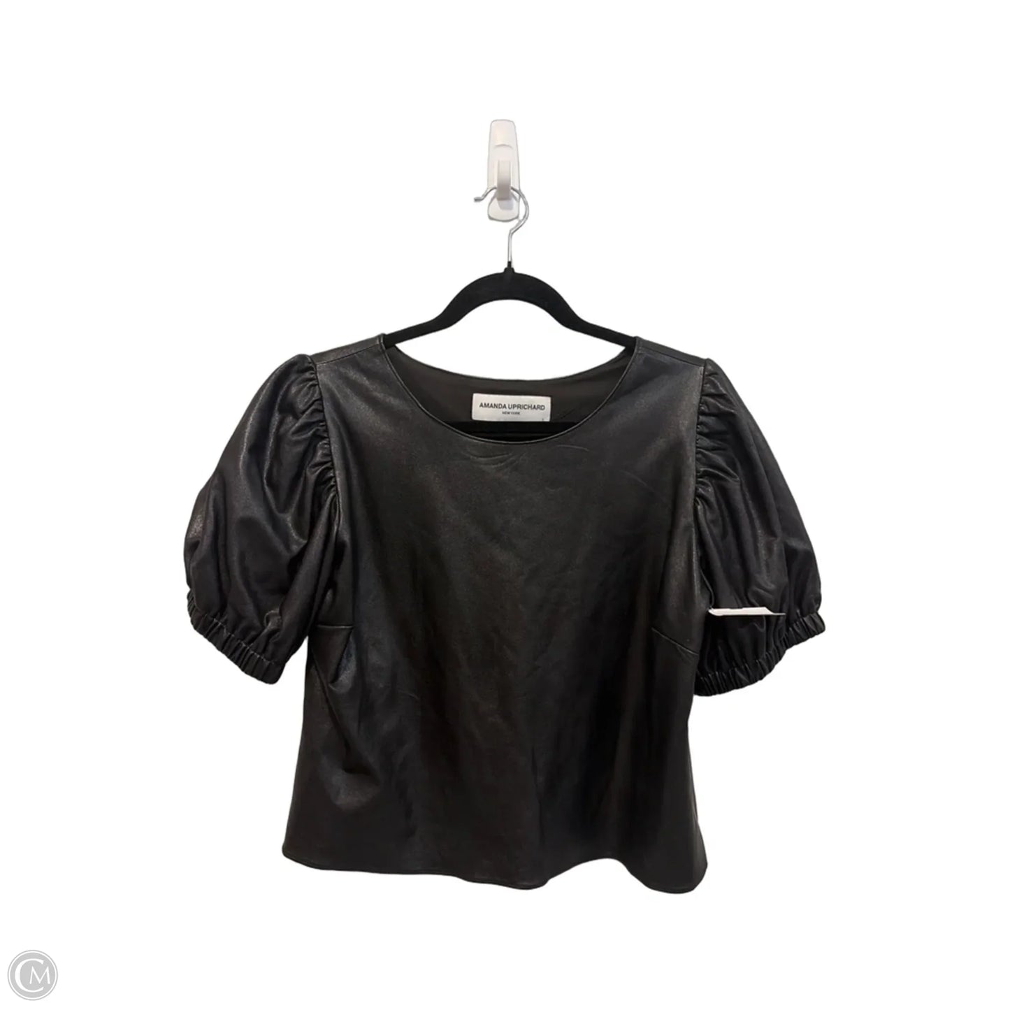 Blouse Short Sleeve By Amanda Uprichard In Black, Size: S