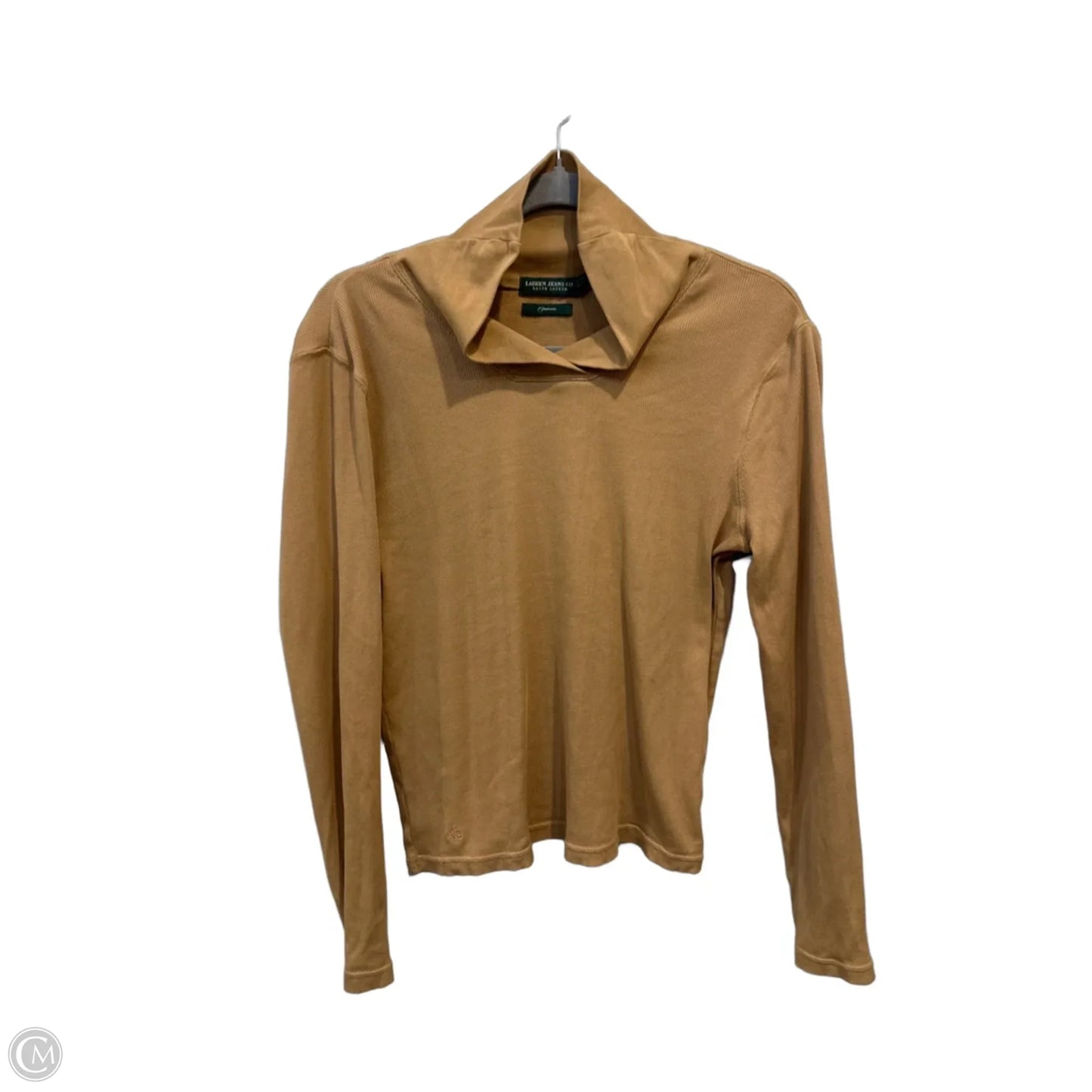 Top Long Sleeve By Lauren By Ralph Lauren In Brown, Size: L