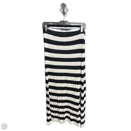 Skirt Midi By A New Day In Striped Pattern, Size: Xl