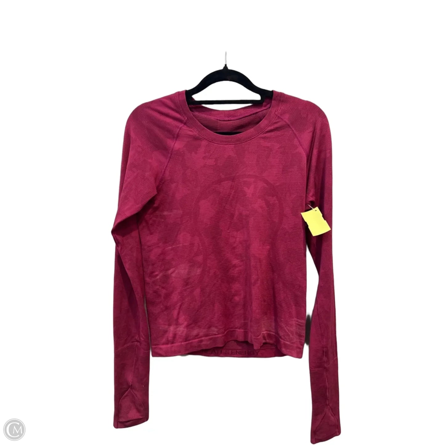 Athletic Top Long Sleeve Crewneck By Lululemon In Pink, Size: S