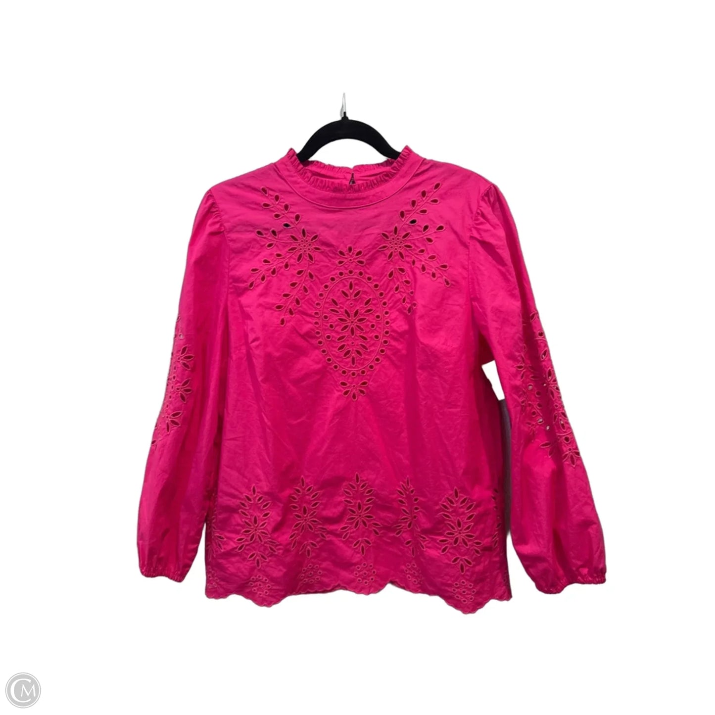 Blouse Long Sleeve By J. Crew In Pink, Size: M