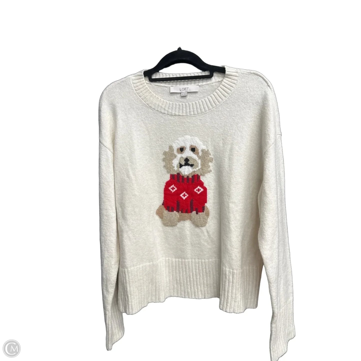 Sweater By Loft In Cream, Size: Xs
