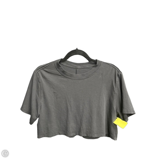 Athletic Top Short Sleeve By Lululemon In Black, Size: S