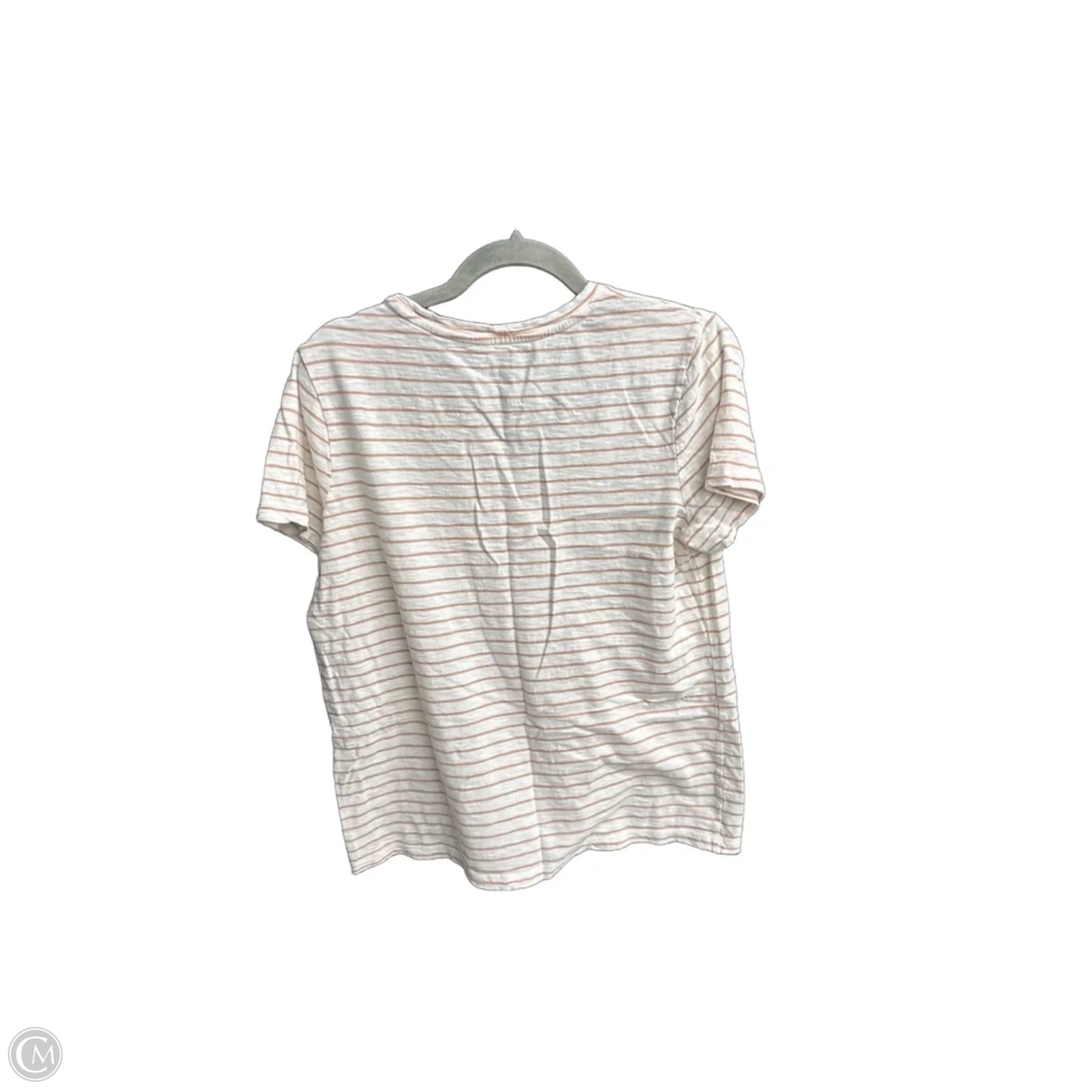 Top Short Sleeve By Universal Thread In Striped Pattern, Size: M