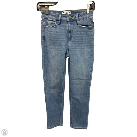 Jeans Skinny By Paige In Blue Denim, Size: 0