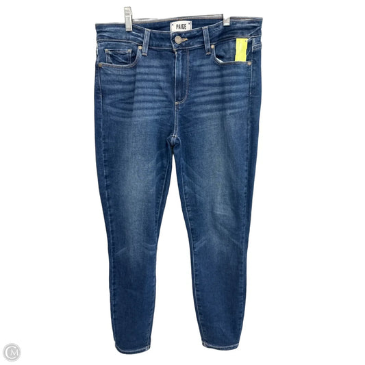 Jeans Skinny By Paige In Blue Denim, Size: 10