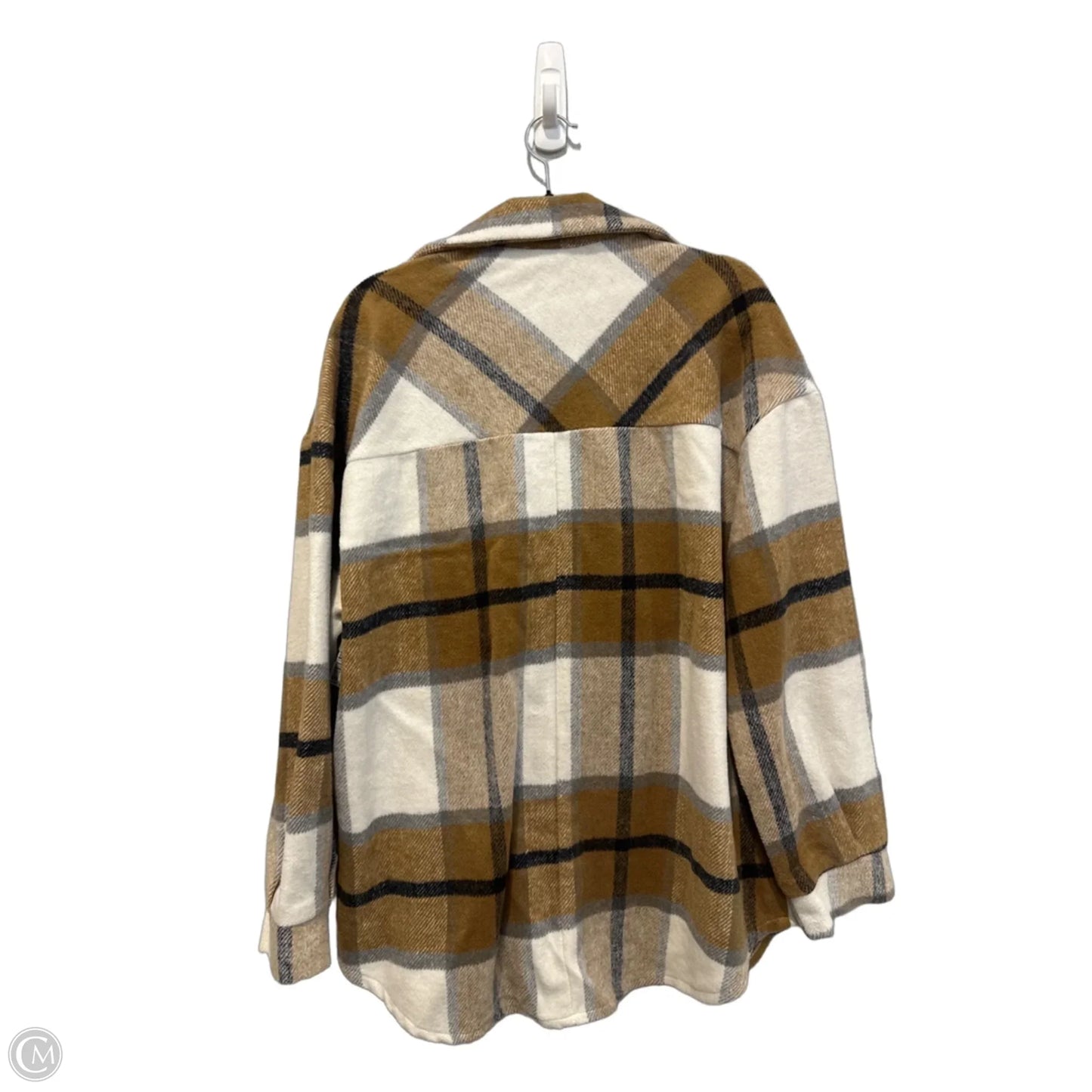 Jacket Shirt By Altard State In Plaid Pattern, Size: M