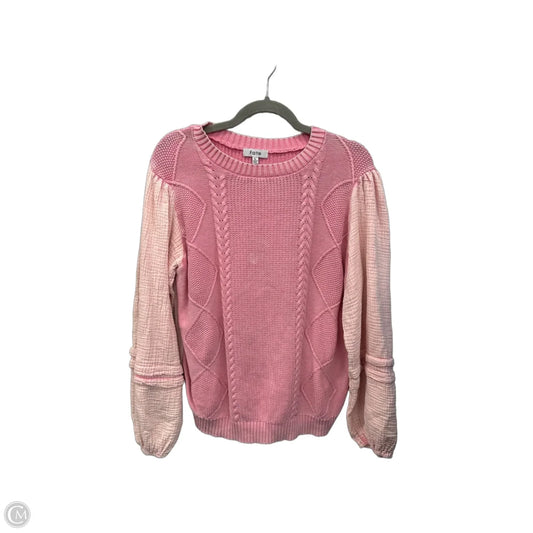 Top Long Sleeve By Fate In Pink, Size: L