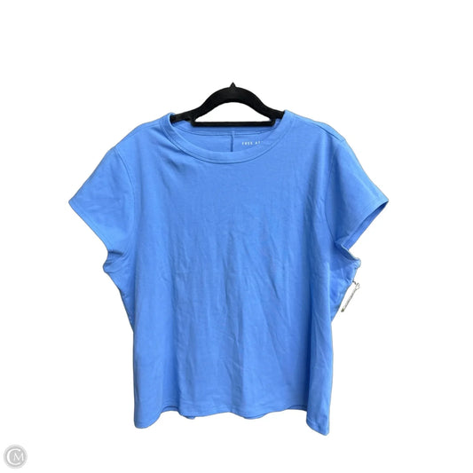 Top Short Sleeve Basic By Free Assembly In Blue, Size: Xxl