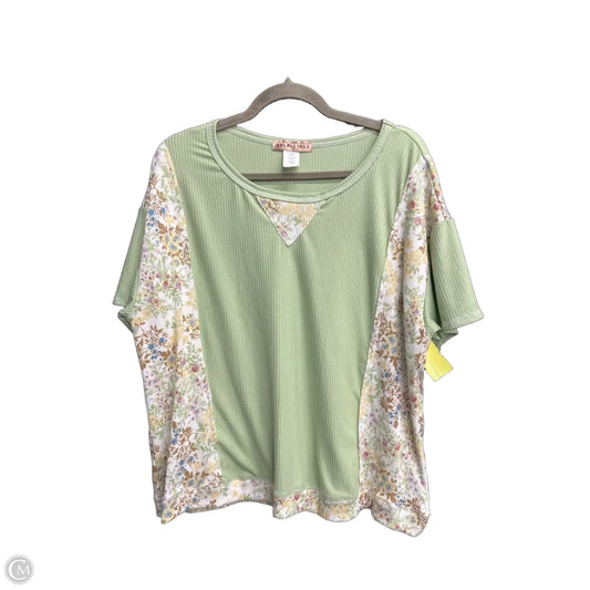 Top Short Sleeve By Clothes Mentor In Green, Size: 2x