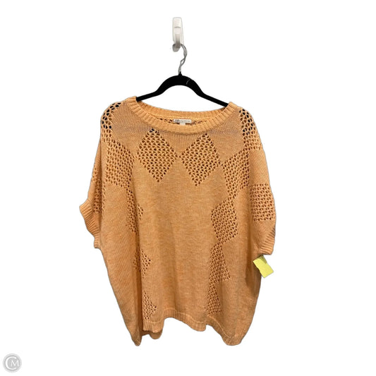 Top Short Sleeve By Cato In Orange, Size: 4x
