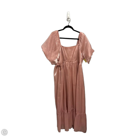 Dress Casual Maxi By Clothes Mentor In Pink, Size: 2x