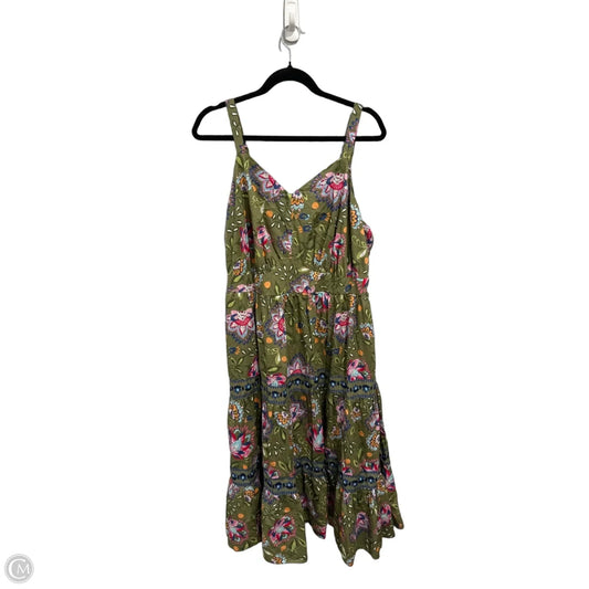 Dress Casual Maxi By Lane Bryant In Green, Size: 2x