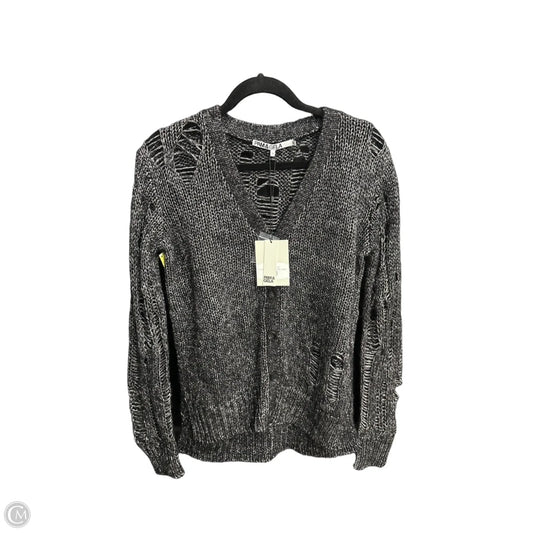 Sweater Cardigan By Clothes Mentor In Black & Silver, Size: S