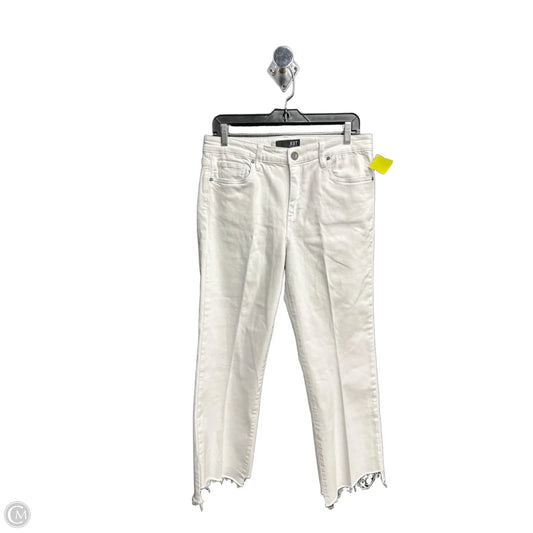 Jeans Straight By Kut In White Denim, Size: 10