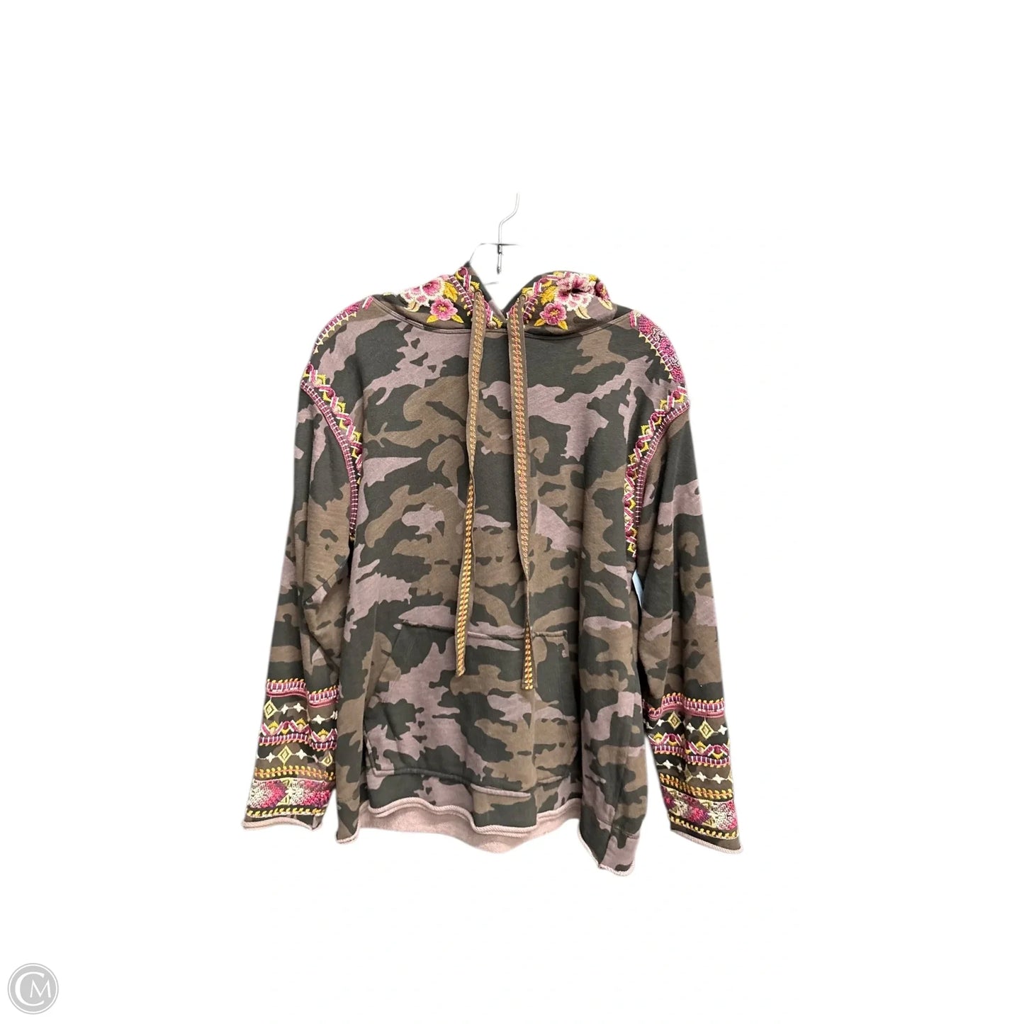 Sweatshirt Hoodie By Johnny Was In Camouflage Print, Size: Xs