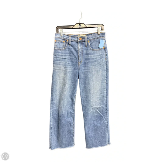 Jeans Wide Leg By Madewell In Blue Denim, Size: 4