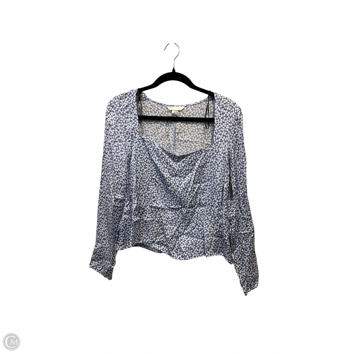 Top Long Sleeve By H&m In Floral Print, Size: L