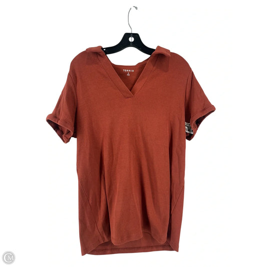 Top Short Sleeve By Torrid In Brown, Size: 2x